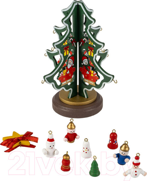 Изображение товара Набор для творчества Bondibon Новогодний. Деревянная елочка 3D / ВВ5995