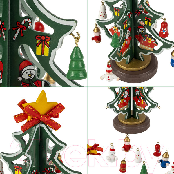 Изображение товара Набор для творчества Bondibon Новогодний. Деревянная елочка 3D / ВВ5995