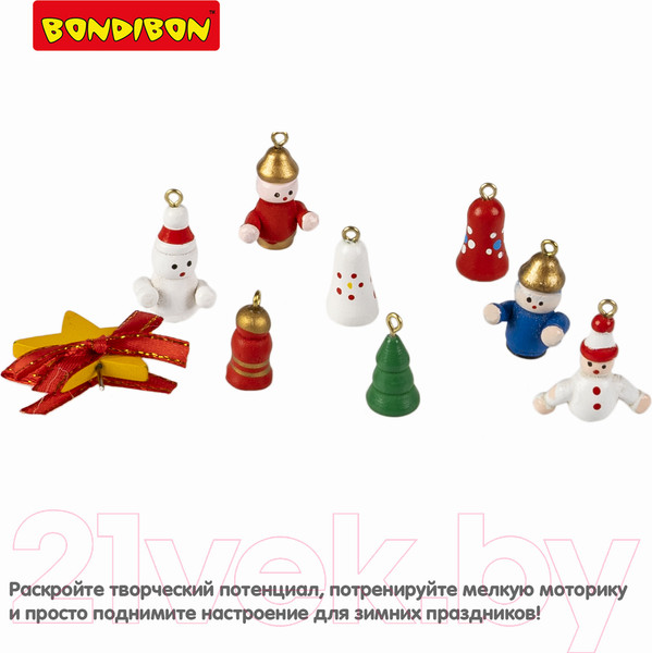 Изображение товара Набор для творчества Bondibon Новогодний. Деревянная елочка 3D / ВВ5995