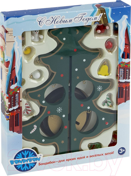 Изображение товара Набор для творчества Bondibon Новогодний. Деревянная елочка 3D / ВВ5997