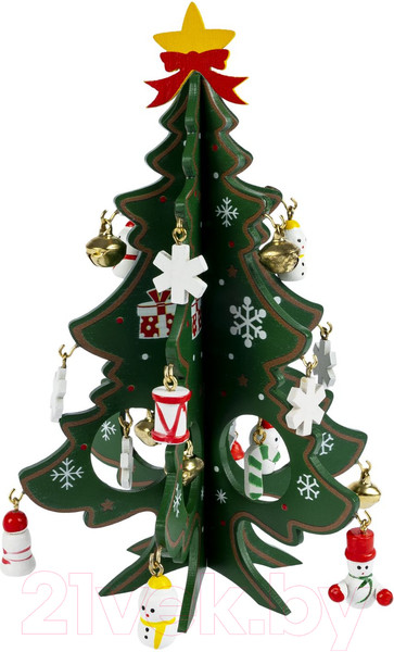 Изображение товара Набор для творчества Bondibon Новогодний. Деревянная елочка 3D / ВВ5994