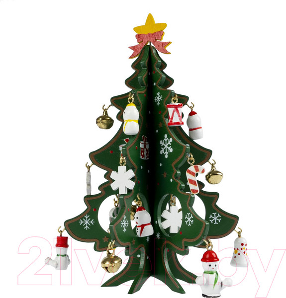 Изображение товара Набор для творчества Bondibon Новогодний. Деревянная елочка 3D / ВВ5994