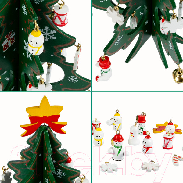 Изображение товара Набор для творчества Bondibon Новогодний. Деревянная елочка 3D / ВВ5994