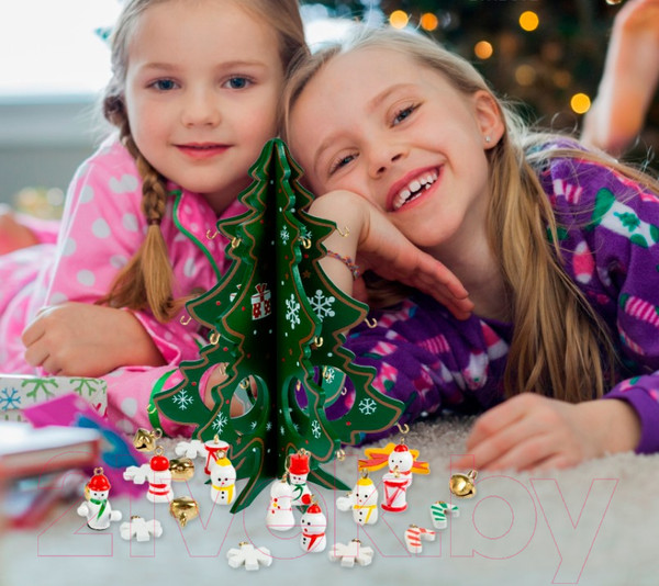 Изображение товара Набор для творчества Bondibon Новогодний. Деревянная елочка 3D / ВВ5994