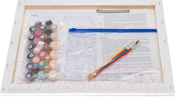 Изображение товара Картина по номерам БЕЛОСНЕЖКА Цветочный леопард / 496-AS 