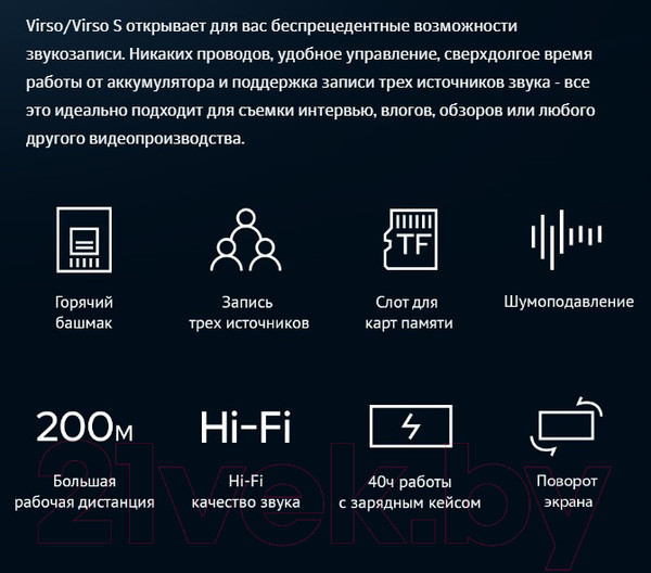 Изображение товара Радиосистема микрофонная Godox Virso M2 / 30708
