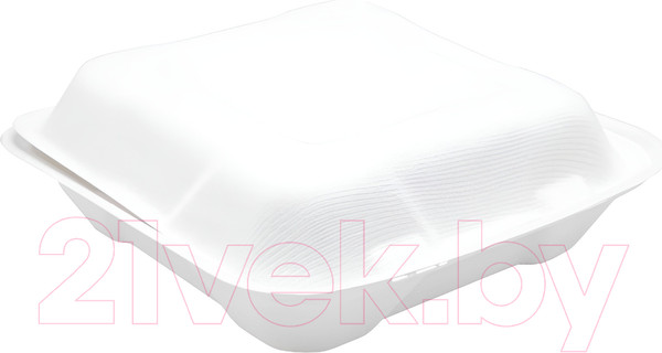 Изображение товара Набор одноразовых ланч-боксов Паксервис Бургербокс / 286355 (50шт, белый)