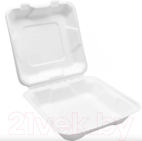 Изображение товара Набор одноразовых ланч-боксов Паксервис Бургербокс / 286355 (50шт, белый)