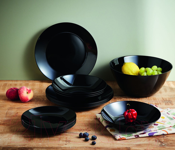 Изображение товара Набор тарелок Luminarc Zelie V3915 (19шт, черный)