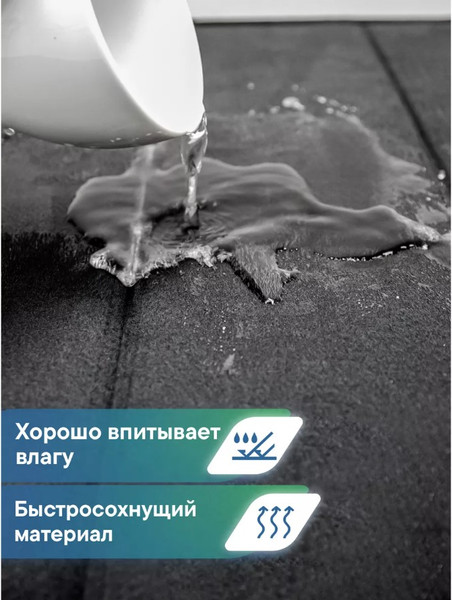 Изображение товара Коврик для ванной Вилина Велюр / 7170 (50x80, черный)