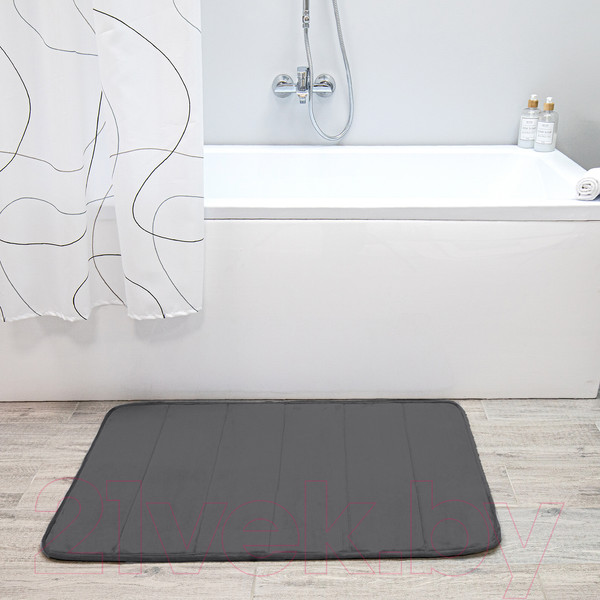 Изображение товара Коврик для ванной Вилина Велюр / 7171 (60x100, черный)