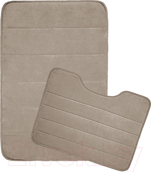 Изображение товара Набор ковриков для ванной и туалета Вилина Велюр / 7173 (мокко)