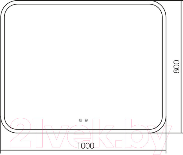 Изображение товара Зеркало Silver Mirrors Стив-Р 100x80 / LED-00002745