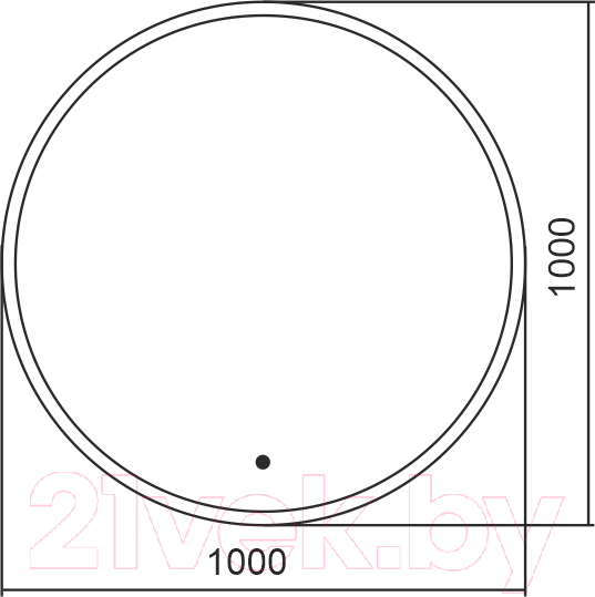 Изображение товара Зеркало Silver Mirrors Monaco Black D1000 / LED-00002769