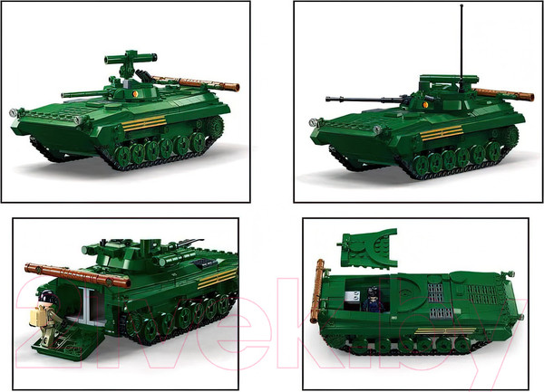 Изображение товара Конструктор Sluban Модельки. БМП-2МС M38-B1136 / 9619155 (738эл)