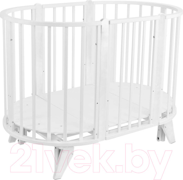 Изображение товара Детская кровать-трансформер INDIGO София 6 в 1 с универсальным маятником / 106601 (белый)