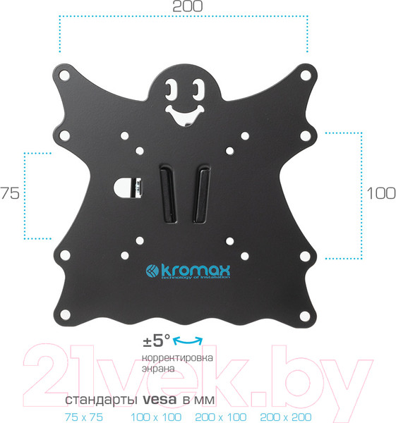 Изображение товара Кронштейн для телевизора Kromax Casper-204 (черный)
