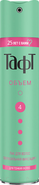 Изображение товара Лак для укладки волос Тафт Объем для тонких волос.Преумножение объема сверхсильная фиксация (225мл)