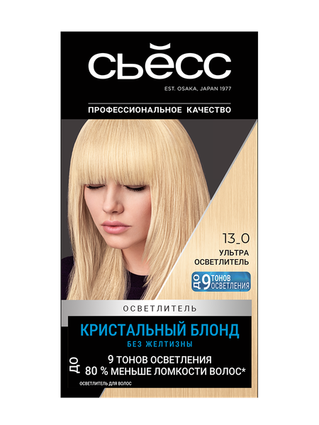 Изображение товара Крем для осветления волос Сьёсс Salonplex 9 уровней осветления 13-0 (ультра осветлитель)