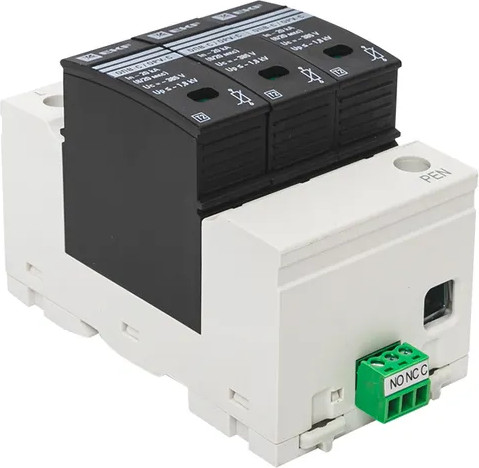 Изображение товара Ограничитель перенапряжения EKF PROxima ОПВ-C 3P 20kA 400В с сигнализацией / opv-с3