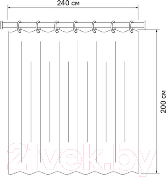 Изображение товара Шторка-занавеска для ванны IDDIS BL06P24i11 (голубой)