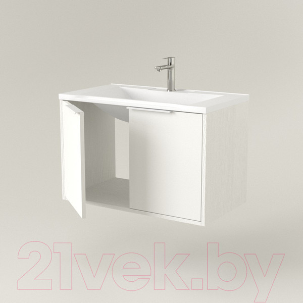 Изображение товара Тумба под умывальник Дабер 018 WeltWasser Deilbach 7517-70 / Т18.7W.0.5Б (белый древесный/ручка белая)