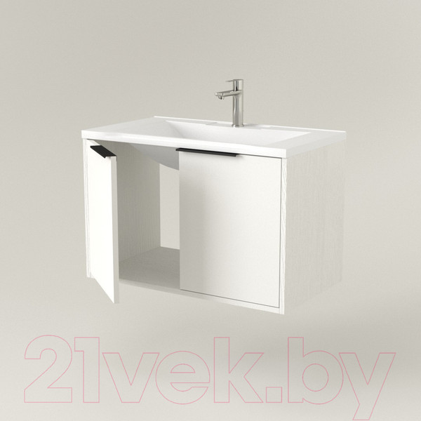 Изображение товара Тумба под умывальник Дабер 018 WeltWasser Deilbach 7517-80 / Т18.8W.0.5Б (белый древесный/ручка белая)