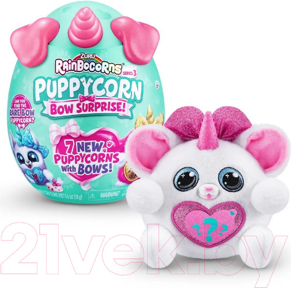 Изображение товара Игрушка-сюрприз Zuru Rainbocorns Puppycorn Bow Surprise / 9269