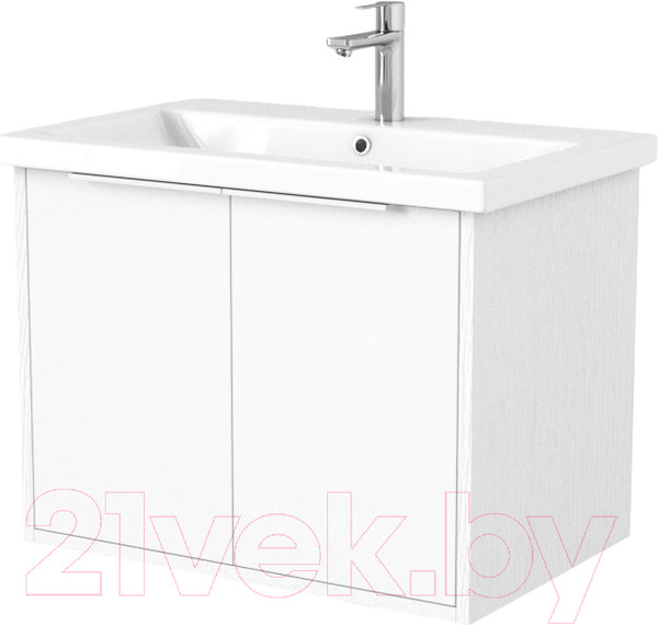 Изображение товара Тумба под умывальник Дабер 018 Cersanit Como 70 / Т18.7С.0.5Б (белый древесный/ручка белая)