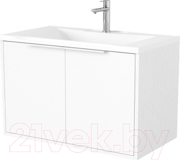 Изображение товара Тумба под умывальник Дабер 018 Andrea Elen 80 / Т18.8А.0.5Б (белый древесный/ручка белая)