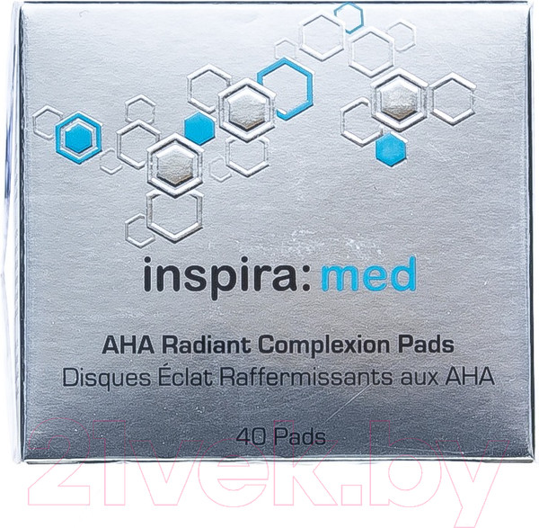 Изображение товара Пэд для лица Inspira AHA Radiant Complexion Pads Для обновления и сияния кожи (40шт)