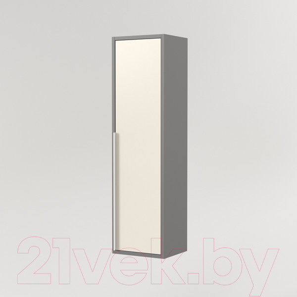 Изображение товара Шкаф-полупенал для ванной Дабер 015 / СТ15.0.0.19Б (бежевый/серый/ручка белая)