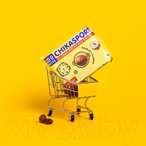 Изображение товара Протеиновый шоколад Chikalab Молочный/фундук (4x100г)