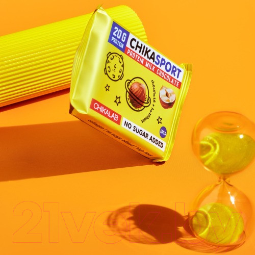 Изображение товара Протеиновый шоколад Chikalab Молочный/фундук (4x100г)