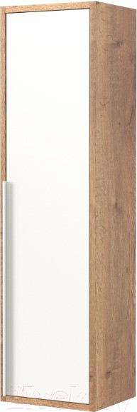 Изображение товара Шкаф-полупенал для ванной Дабер 015 / СТ15.0.0.21Б (дуб галифакс/белый/ручка белая)