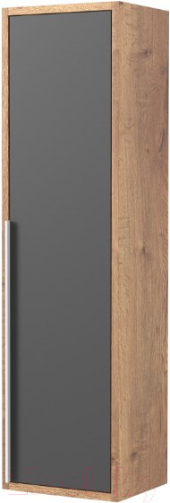 Изображение товара Шкаф-полупенал для ванной Дабер 015 / СТ15.0.0.22Б (дуб галифакс/серый/ручка белая)