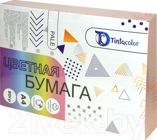 Изображение товара Бумага Tintacolor А4 80 г/м2 / 411013 (500л, пастель розовый)