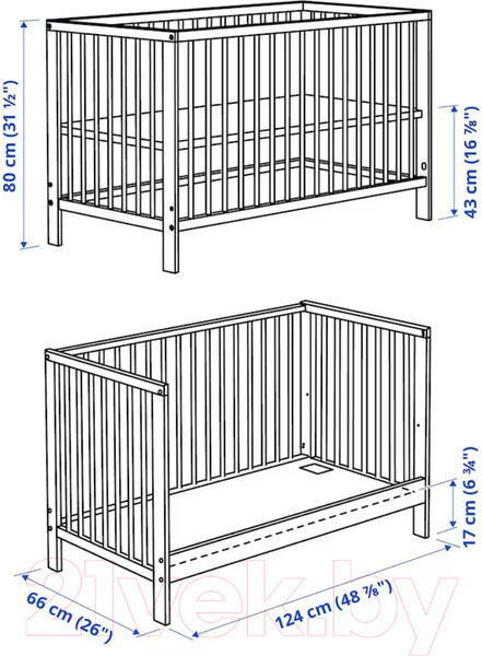 Изображение товара Детская кроватка Ikea Гулливер 405.497.47