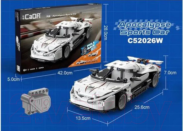 Изображение товара Конструктор инерционный CaDa Спорткар C52026W / 9653229