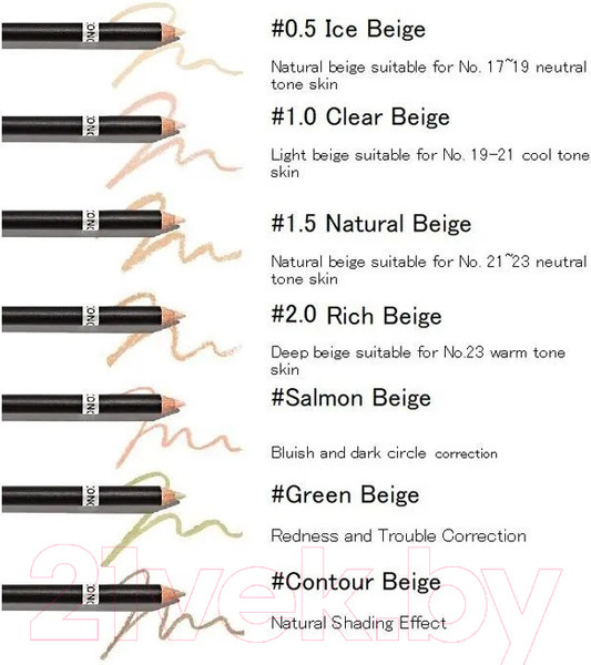 Изображение товара Консилер The Saem Cover Perfection Concealer Pencil Green Beige