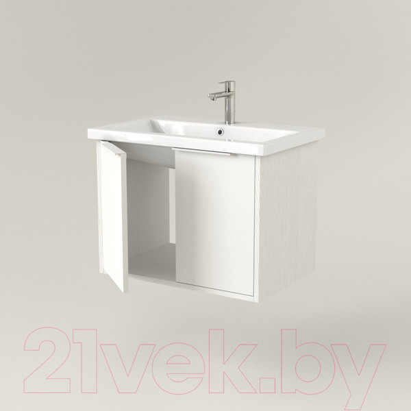 Изображение товара Тумба под умывальник Дабер 018 WeltWasser Deilbach 7517-60 / Т18.6W.0.5Б (белый древесный/ручка белая)