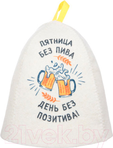 Изображение товара Шапка для бани Невский банщик Пятница без пива - день без позитива / Б403651