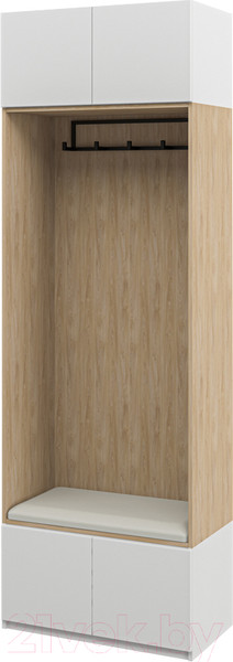 Изображение товара Секция в прихожую Мебель-Неман Отис МН-039-17 П1 (белый/белый)