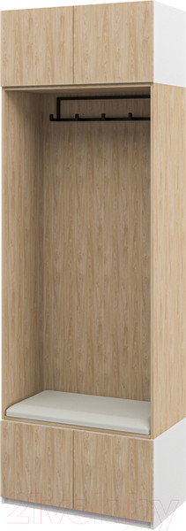 Изображение товара Секция в прихожую Мебель-Неман Отис МН-039-17 П3 (белый/дуб прованс)