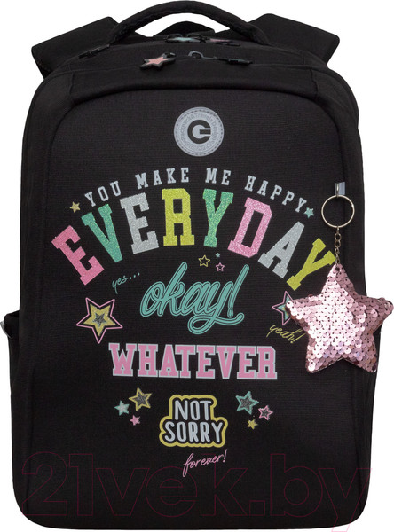 Изображение товара Школьный рюкзак Grizzly RG-466-5 (черный)
