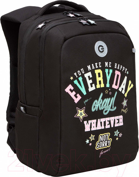 Изображение товара Школьный рюкзак Grizzly RG-466-5 (черный)