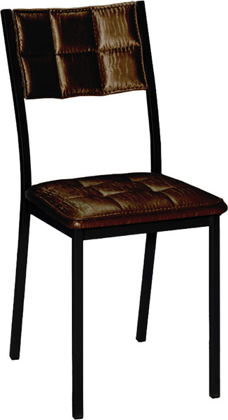 Изображение товара Стул Древпром Дункан ДП2-20 (черный матовый/бенгал коричневый)