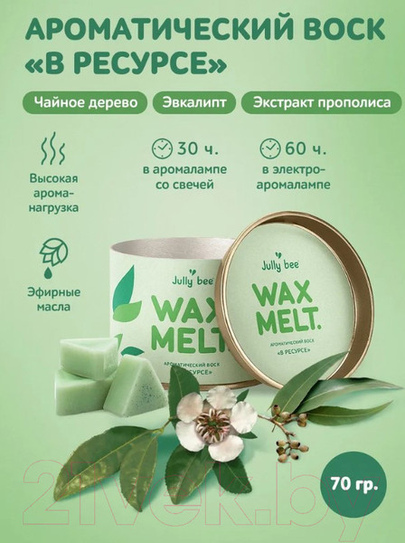 Изображение товара Воск для аромалампы Jully Bee В Ресурсе (70г)