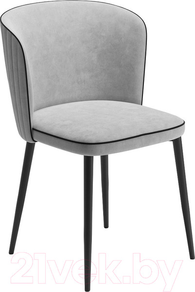 Изображение товара Стул Табурет Милано Бренди (20 Silver/кант черный/черный каркас)