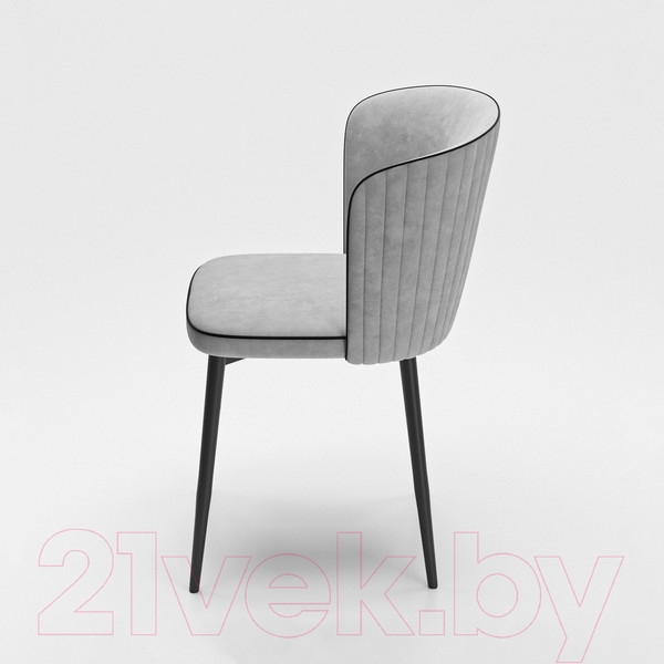 Изображение товара Стул Табурет Милано Бренди (20 Silver/кант черный/черный каркас)